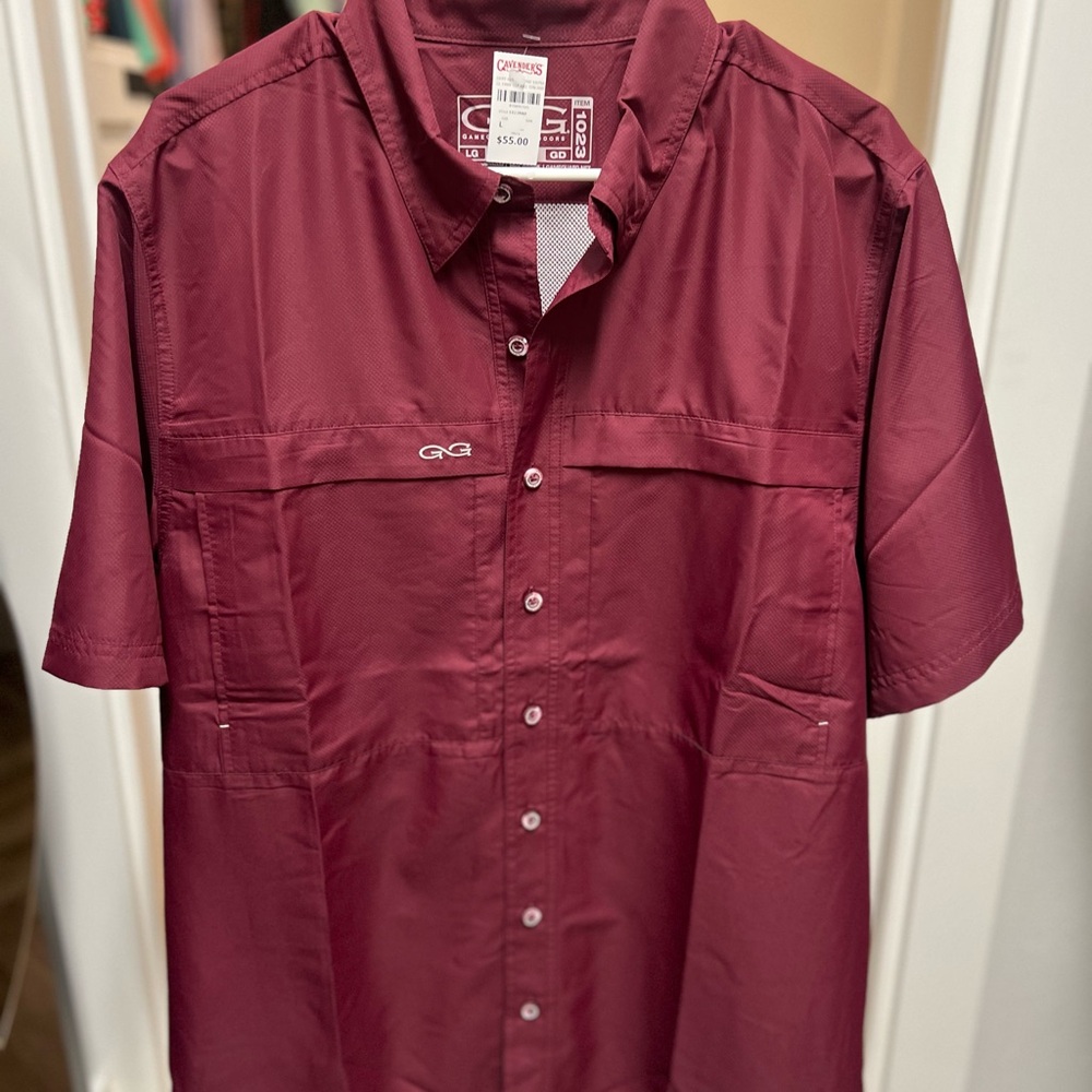 Columbia Maroon Short Sleeve Shirt